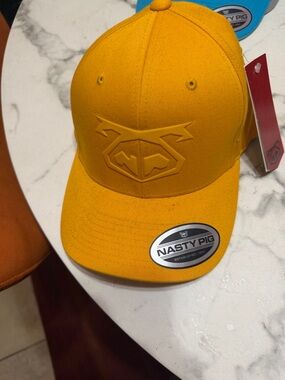 Nasty Pig Bright Yellow Embossed Logo Cap